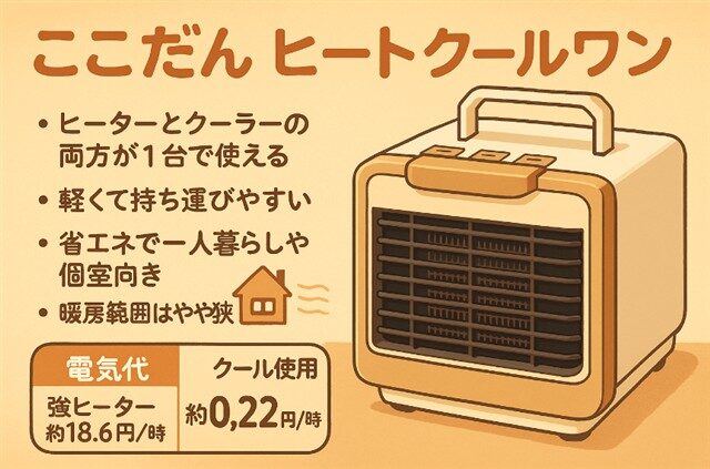ここ暖 ヒートクールワンの特徴