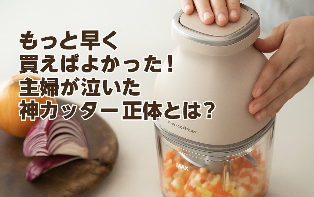 【神家電】涙・筋肉痛・時間ロス…全部解決！レコルトカッターの実力がすごい