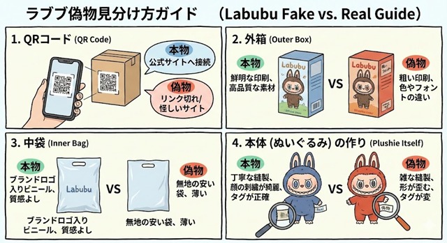 ラブブの偽物（ラフフ）を見分けるための4つの基本チェック