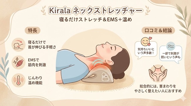 Kiralaネックストレッチャーの特徴と口コミまとめ