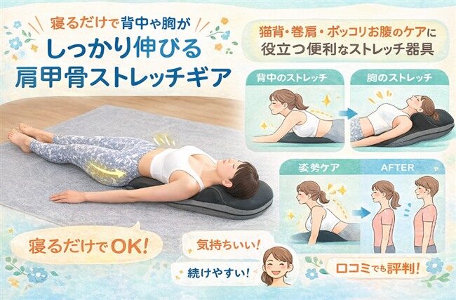 肩甲骨ストレッチギアの特徴と口コミまとめ