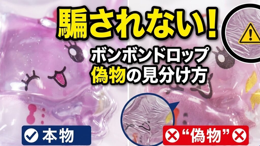 ボンボンドロップシール正規品の見分け方3選！偽物のペコペコ感に騙されない独自の判別法